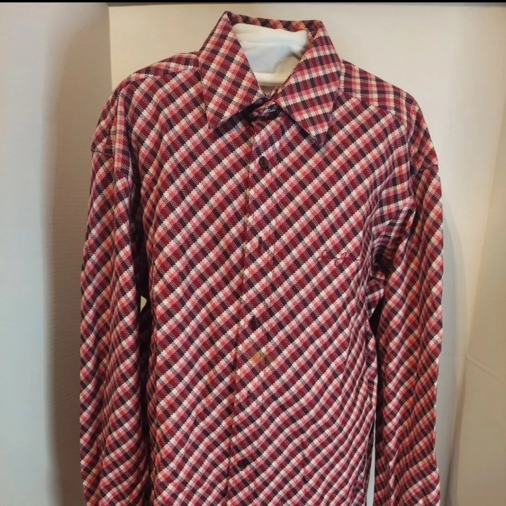 Sean John Men's Plaid Long Sleeve Button Up  Shirt Multi-Color Size L